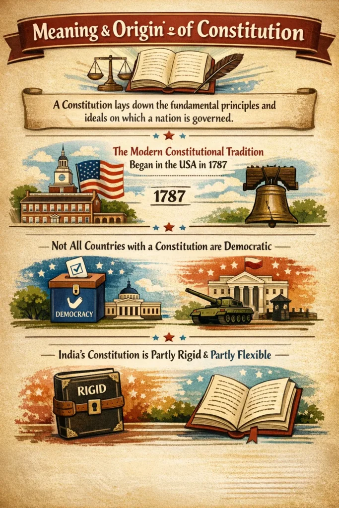 Making of Indian Constitution basic concepts and types of government for SSC exams